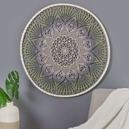 Red Heart Crochet Stunning Doily Dream Catcher Crochet Dream Catcher made in Red Heart It's a Wrap Rainbow Yarn