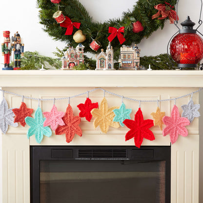 Red Heart Star-Bright Garland Crochet Garland made in Red Heart Yarn