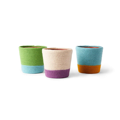 Red Heart Dip Your Toe Crochet Plant Cozies Single Size