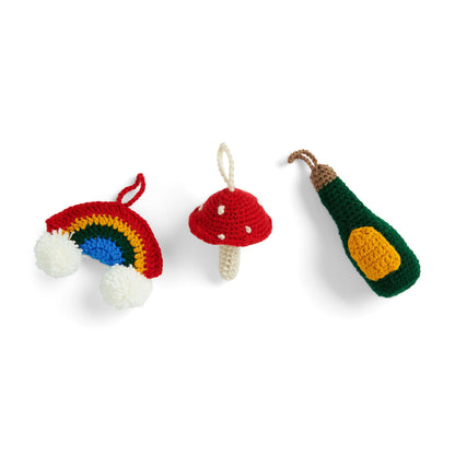 Red Heart Cute & Kitschy Crocheted Ornaments Single Size