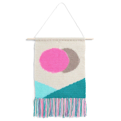 Red Heart Sun, Moon & Mountains Crochet Wall Hanging Single Size