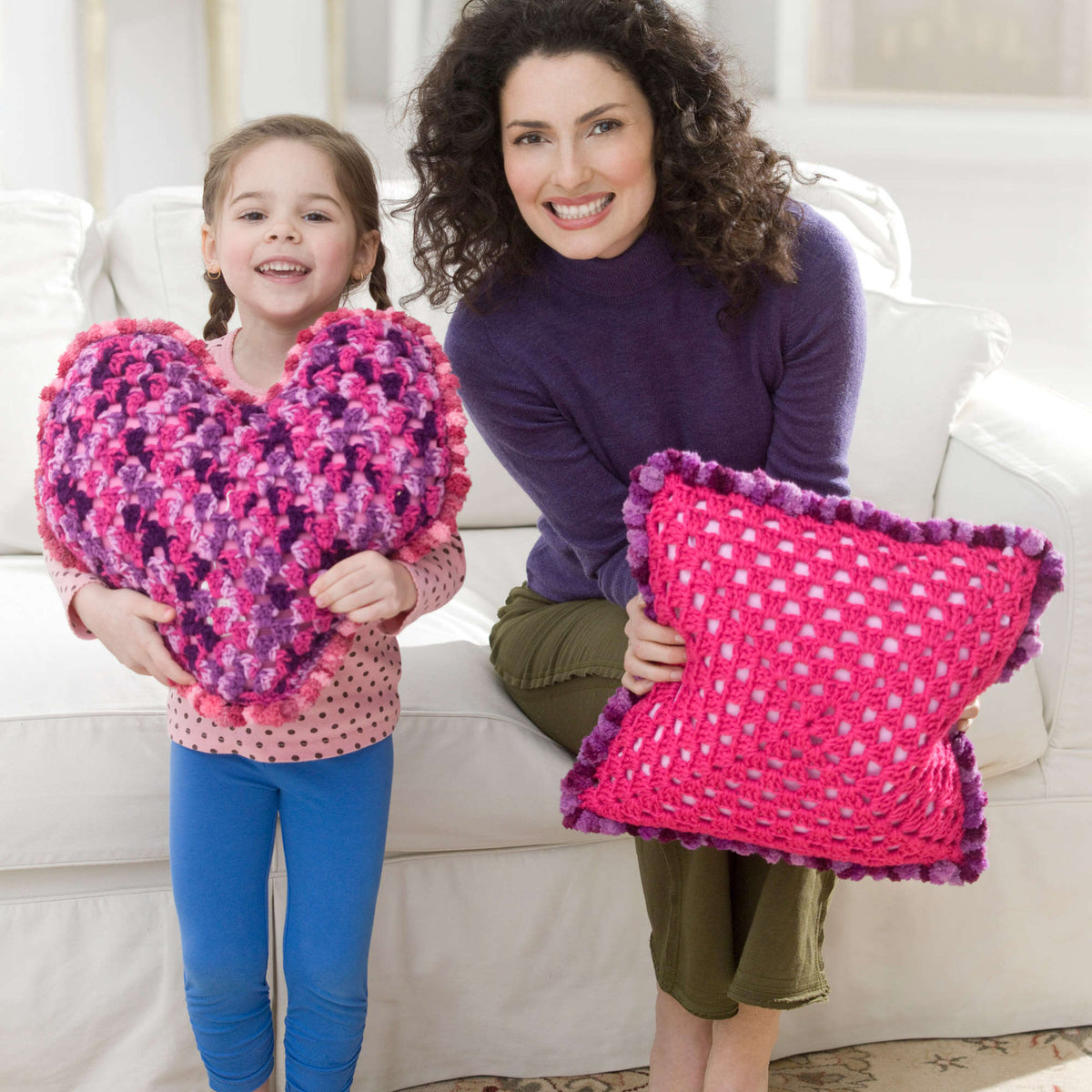 Crochet Party made in Red Heart Pomp-a-Doodle Yarn