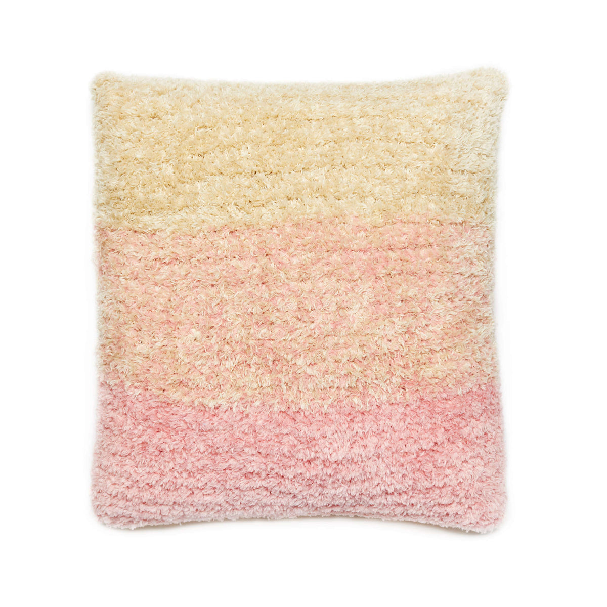 Crochet Pillow made in Red Heart Hygge Fur Yarn