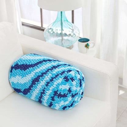 Red Heart Crochet Sweet Home Bolster Pillow Crochet Pillow made in Red Heart Sweet Home Yarn