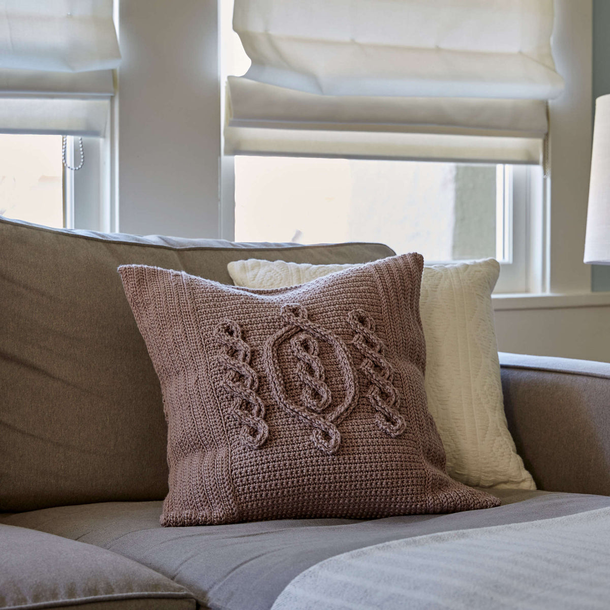 Crochet Pillow made in Red Heart Chic Sheep Yarn