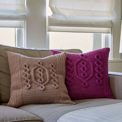Red Heart Hygge Chic Crochet Pillow Crochet Pillow made in Red Heart Chic Sheep Yarn