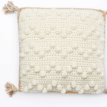 Red Heart Bobble Stitch Pillow Crochet Pillow made in Red Heart With Love Yarn