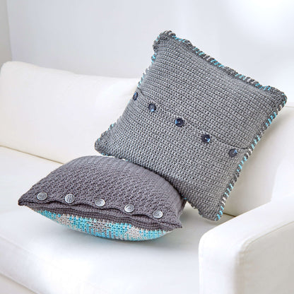 Red Heart Crochet Planned Pooling Argyle Pillow Crochet Pillow made in Red Heart Super Saver Yarn