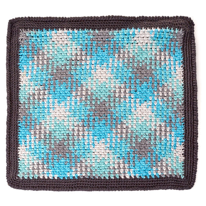 Red Heart Crochet Planned Pooling Argyle Pillow Crochet Pillow made in Red Heart Super Saver Yarn