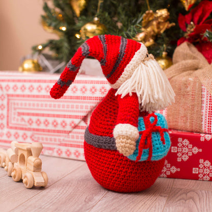 Red Heart Crochet Huggable Santa Pillow Crochet Pillow made in Red Heart Super Saver Yarn