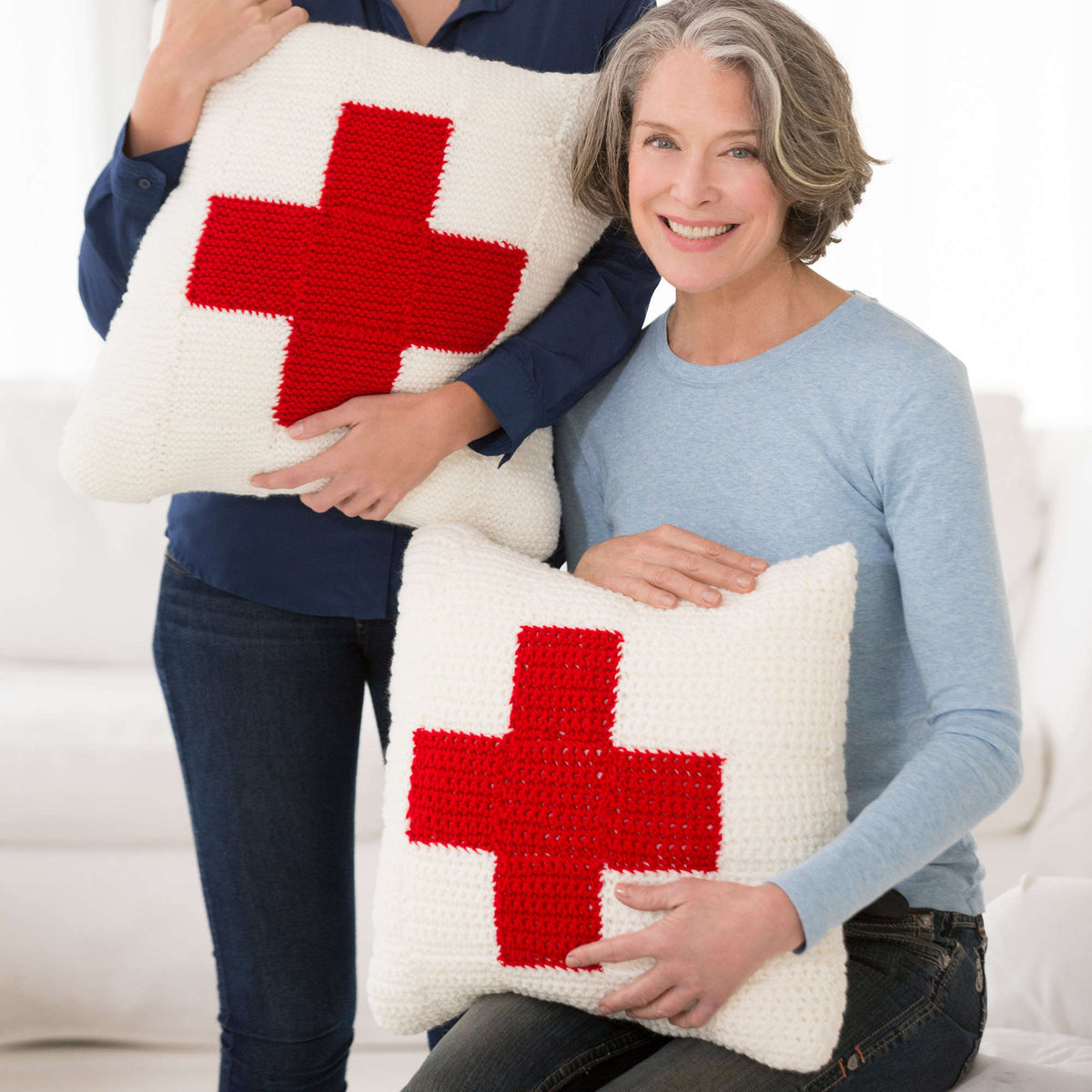 Crochet Pillow made in Red Heart Super Saver Yarn
