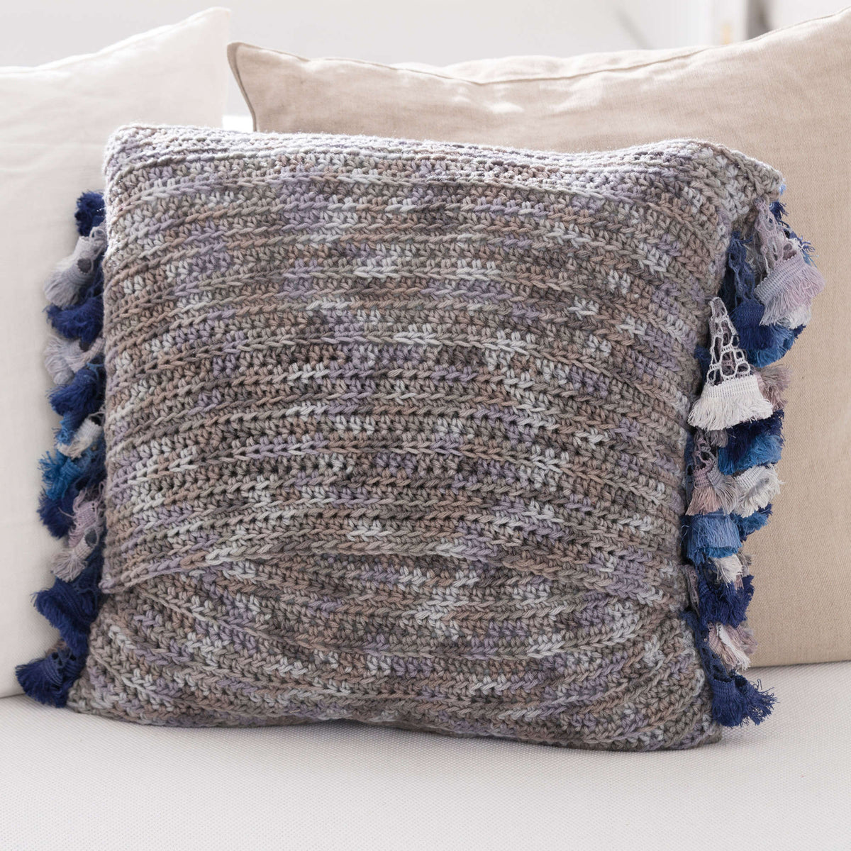 Crochet Pillow made in Red Heart Super Saver Yarn