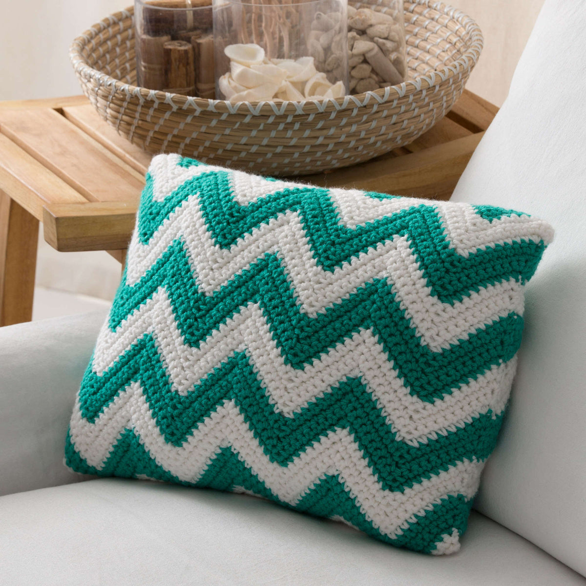 Crochet Pillow made in Red Heart With Love Yarn