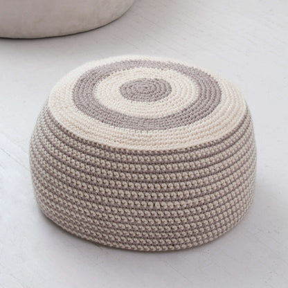 Red Heart Crochet Stylish Pouf Crochet Pouf made in Red Heart Grande Yarn