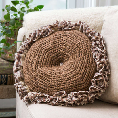 Red Heart Crochet Rumba Pillow Crochet Pillow made in Red Heart Super Saver Yarn