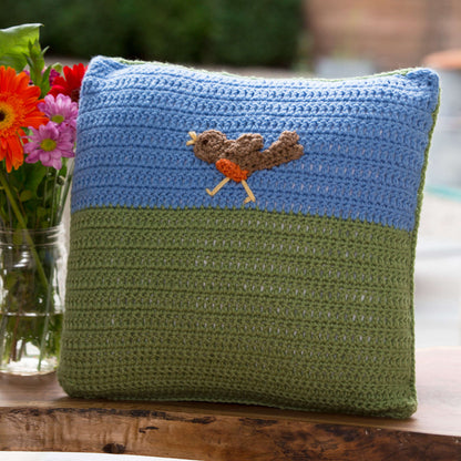 Red Heart Crochet Spring Has Sprung Pillow Crochet Pillow made in Red Heart Super Saver Yarn