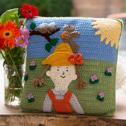 Red Heart Crochet Spring Has Sprung Pillow Crochet Pillow made in Red Heart Super Saver Yarn