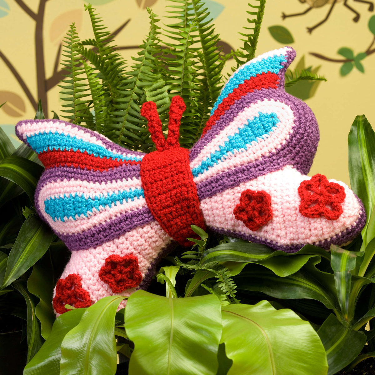 Crochet Pillow made in Red Heart Super Saver Yarn
