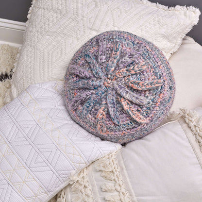Red Heart Crochet Starburst Pillow Crochet Pillow made in Red Heart Collage Yarn