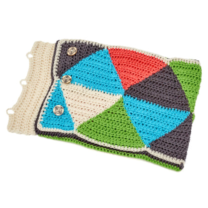 Red Heart Crochet Triangle Puzzle Pillow Crochet Pillow made in Red Heart Super Saver Yarn
