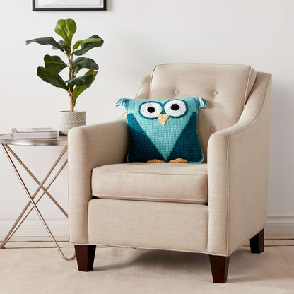 Red Heart Crochet Owl Pillow Single Size