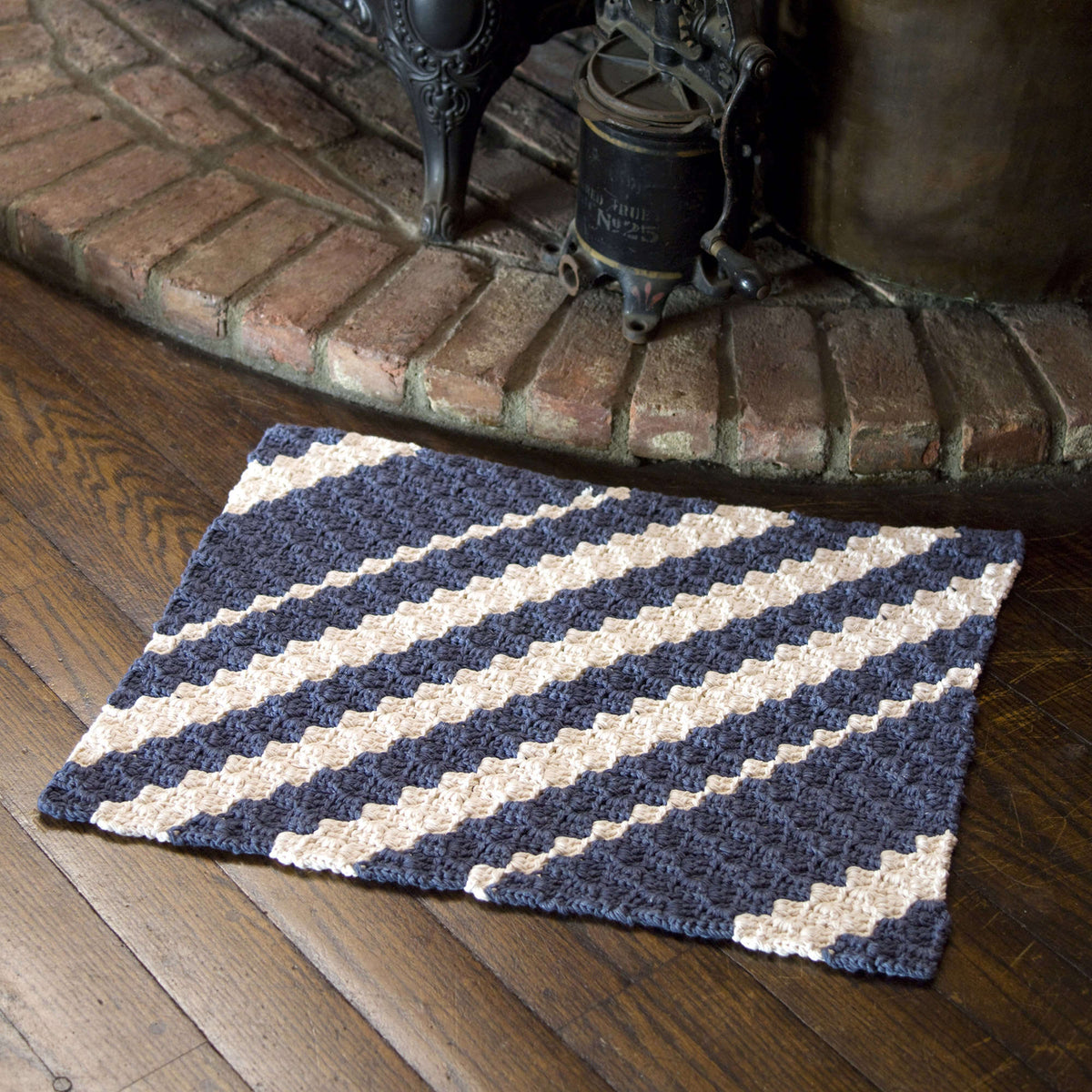 Crochet Rug made in Red Heart Eco-Cotton Blend Yarn