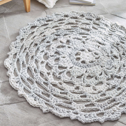 Red Heart Crochet Comforting Rug Crochet Rug made in Red Heart Collage Yarn