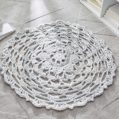 Red Heart Crochet Comforting Rug Crochet Rug made in Red Heart Collage Yarn