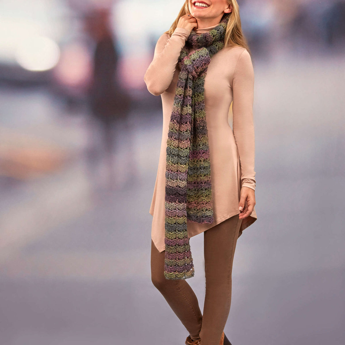 Crochet Scarf made in Red Heart Boutique Yarn