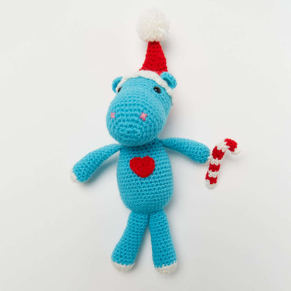 Red Heart Crochet I Want a Hippopotamus for Christmas Crochet Christmas Décor made in Red Heart Super Saver Yarn