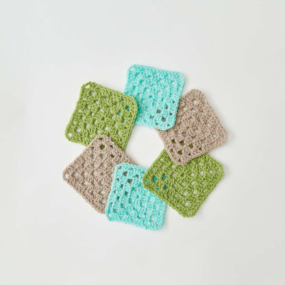 Red Heart Easy Square Coasters Crochet Coaster made in Red Heart Super Saver Yarn