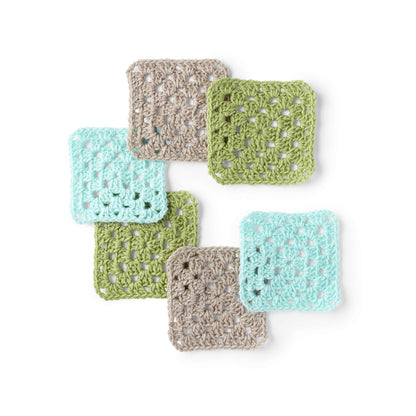 Red Heart Easy Square Coasters Crochet Coaster made in Red Heart Super Saver Yarn