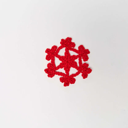 Red Heart Crocheted Snowflake Table Runner Crochet Runner made in Red Heart Super Saver Yarn