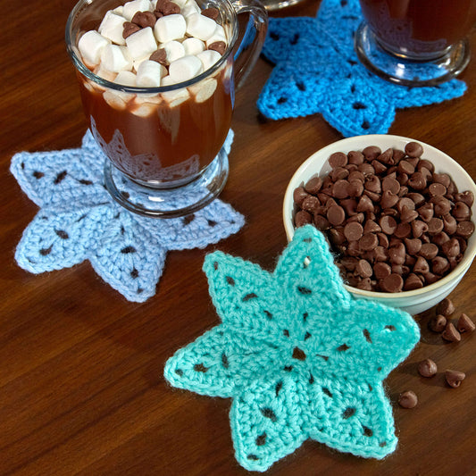 Crochet Coaster made in Red Heart Super Saver Yarn
