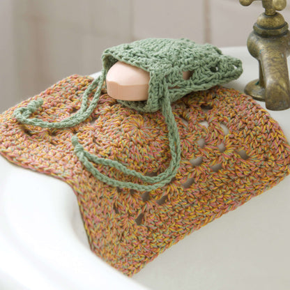 Red Heart Crochet Spa Necessities Set Crochet Set made in Red Heart Eco-Cotton Blend Yarn