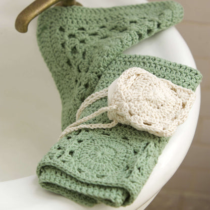 Red Heart Crochet Spa Necessities Set Crochet Set made in Red Heart Eco-Cotton Blend Yarn