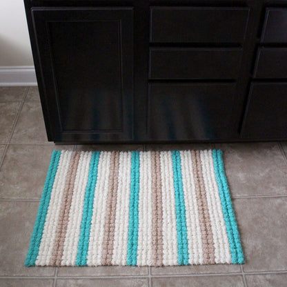 Red Heart Crochet Bobble Scrubby Bath Mat Crochet Mat made in Red Heart Scrubby Cotton Yarn