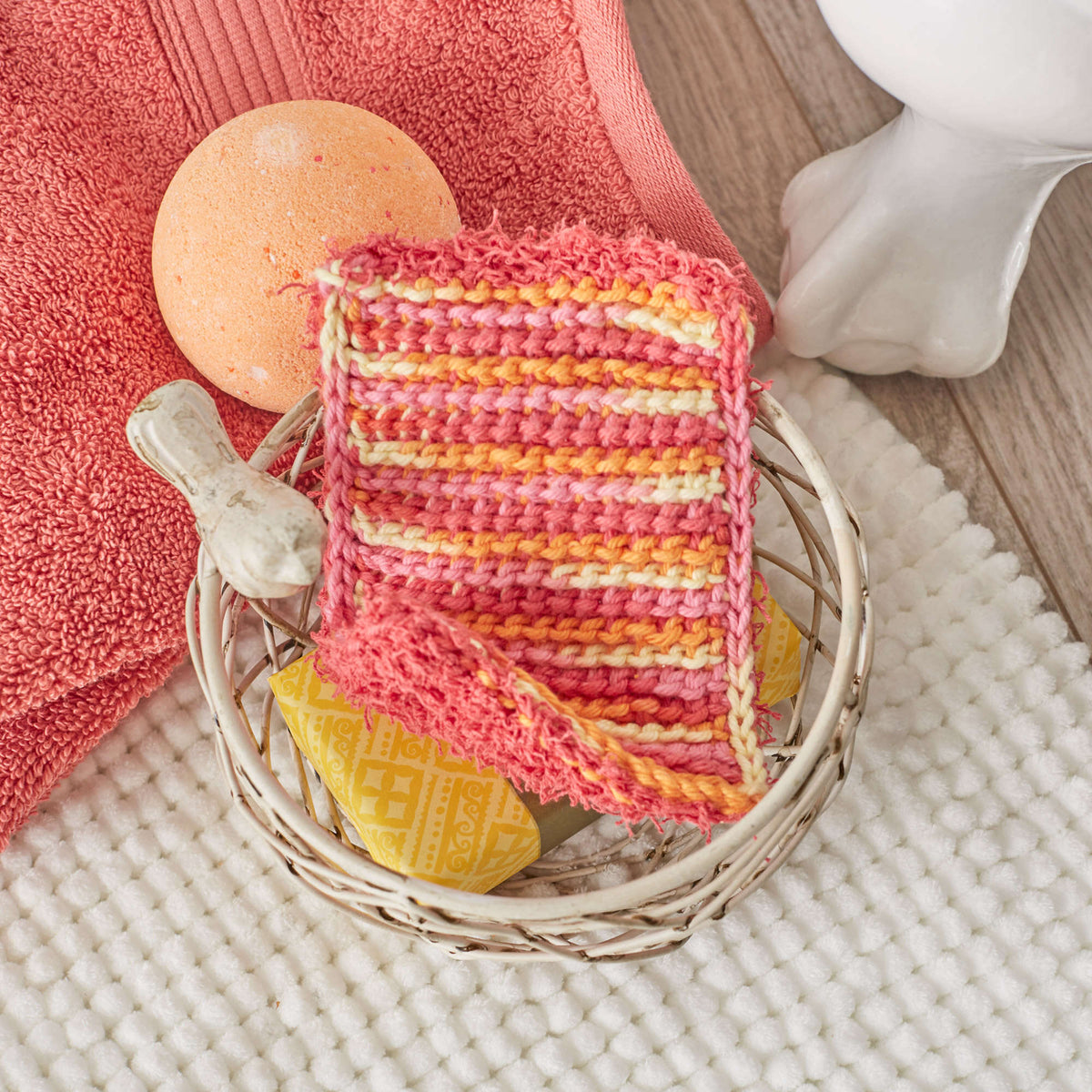 Crochet Scrubby made in Red Heart Scrubby Smoothie Yarn