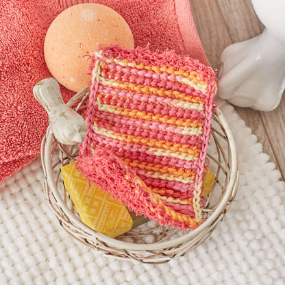 Red Heart Crochet Tunisian Two-Texture Scrubby Crochet Scrubby made in Red Heart Scrubby Smoothie Yarn
