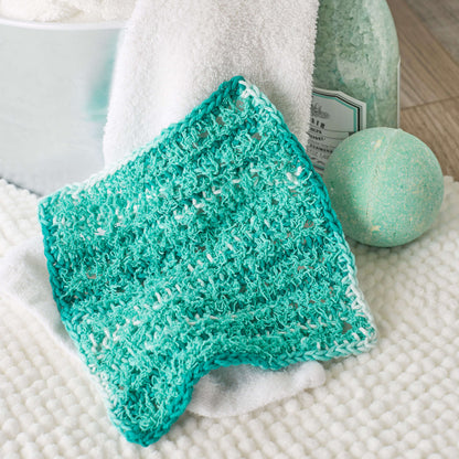 Red Heart Crochet Tunisian Square Scrubby Crochet Scrubby made in Red Heart Crème de la Crème Yarn