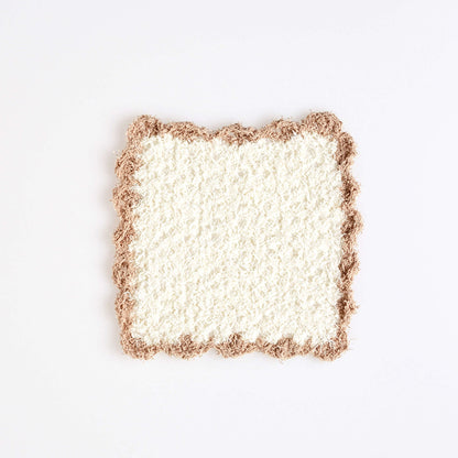 Red Heart Crochet Scalloped Edge Washcloth Crochet Dishcloth made in Red Heart Scrubby Cotton Yarn