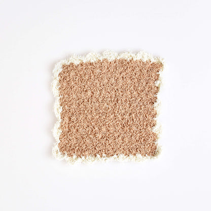 Red Heart Crochet Scalloped Edge Washcloth Crochet Dishcloth made in Red Heart Scrubby Cotton Yarn