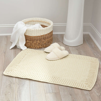 Red Heart Crochet Home Spa Bath Mat Crochet Mat made in Red Heart Strata Yarn