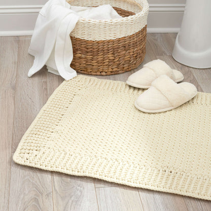 Red Heart Crochet Home Spa Bath Mat Crochet Mat made in Red Heart Strata Yarn