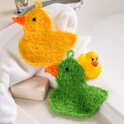 Red Heart Crochet Rubber Duckie Scrubby Crochet Scrubby made in Red Heart Scrubby Yarn