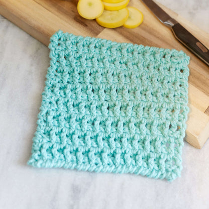 Red Heart Lattice Washcloth Crochet Dishcloth made in Red Heart Scrubby Smoothie Yarn