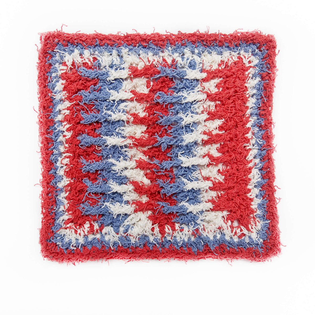 Crochet Dishcloth made in Red Heart Scrubby Cotton Yarn