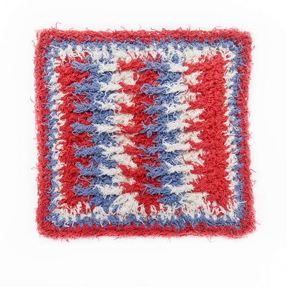 Red Heart Post Stitch Crochet Washcloth Crochet Dishcloth made in Red Heart Scrubby Cotton Yarn