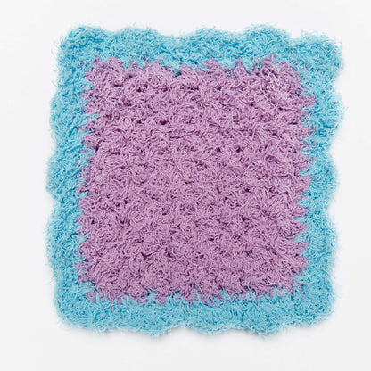 Red Heart Scalloped Edge Crochet Washcloth Crochet Dishcloth made in Red Heart Scrubby Cotton Yarn