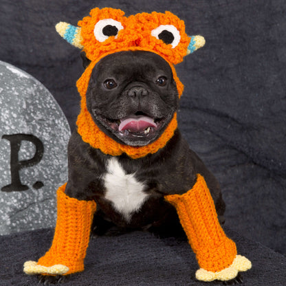 Red Heart Crochet Dog Monster Costume Crochet Costume made in Red Heart Super Saver Yarn